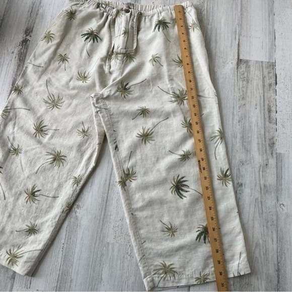 Laua Silk Pants Size Large Tropical Vacation Palm Prints‎ - Picture 14 of 16